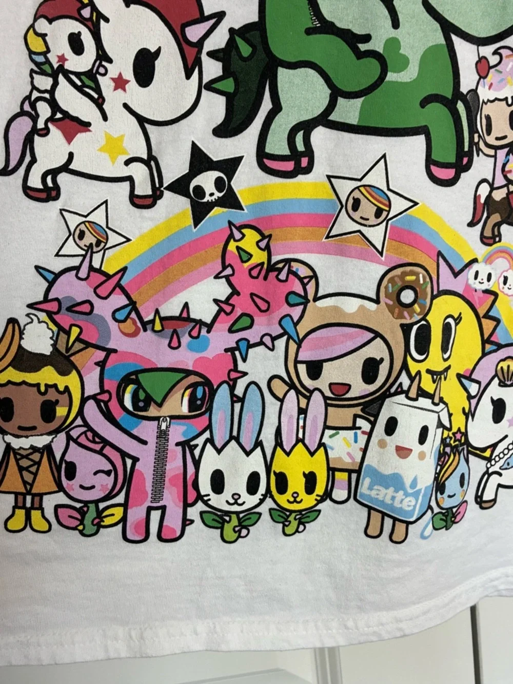 tokidoki Multicolor Cactus Character Graphic Tee - White size L - Picture 5 of 9